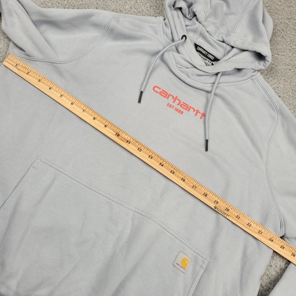 Carhartt Force‎ Relaxed Fit Gray Hoodie XXL Womens Sweatshirt - Picture 7 of 8